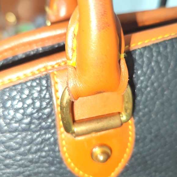 Dooney and Bourke "Whispers of Lace" Black All Weather Leather Shoulder/Hand Bag - Picture 6 of 16